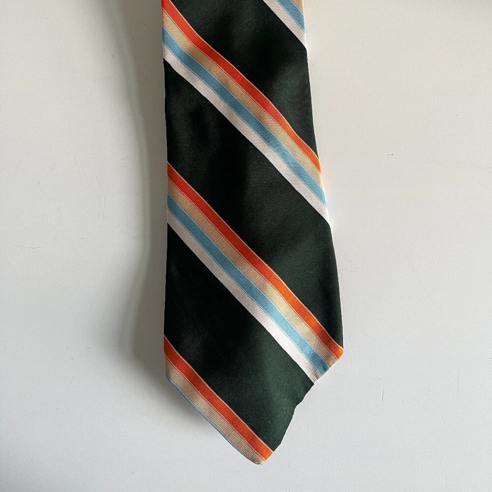 Vintage Kipper Alpine Poplin Striped Tie